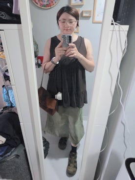「COACH（コーチ）のアイテム」を使った、Yukariveraさん（レディース・165cm）の夏コーディネート