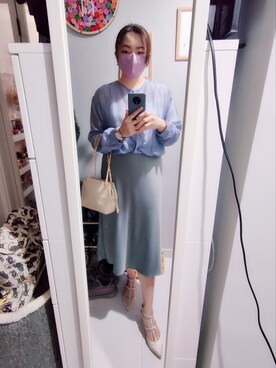 「blue」｜「アイテム（アクセサリー）」を使った、Yukariveraさん（レディース・164cm）の秋コーディネート