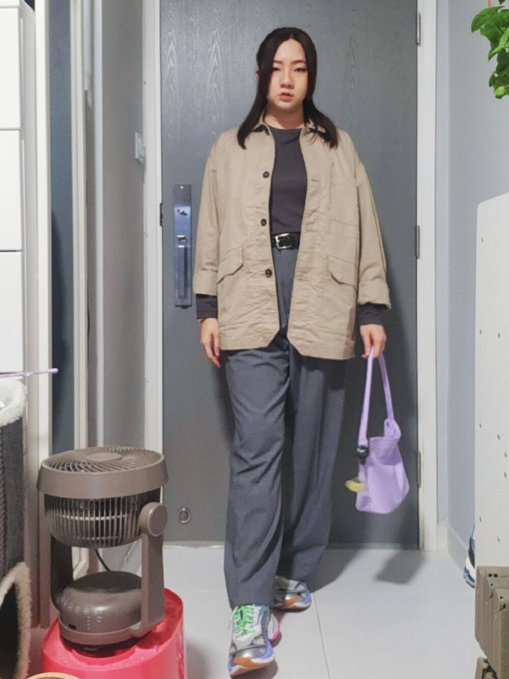 「wiwt、ootd、2024 Feb、CNY、winter、冬コーデ、hkgirl、西褲」｜「PUMAのpuma velophasis phased（スニーカー、その他）」を使った、Yukariveraさん（レディース・164cm）の冬コーディネートの1枚目の写真
