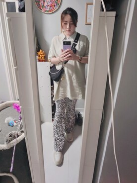 「asos（エイソス）のアイテム（パンツ）」を使った、Yukariveraさん（レディース・164cm）の春コーディネート