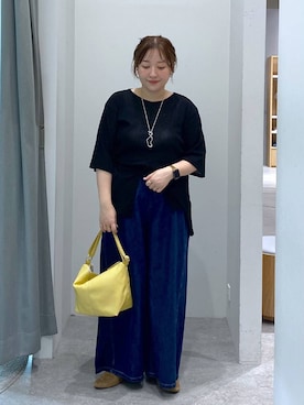 「LEPSIM（レプシィム）のアイテム（デニムパンツ）」を使った、muさん（レディース・152cm）の秋コーディネート