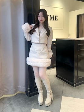 「アイテム（テーラードジャケット、ホワイト系）」を使った、CHIHIROさん（レディース・156cm）の秋コーディネート