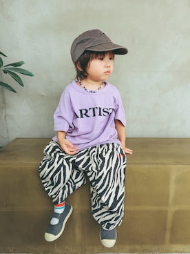 「ZARA KIDSのアイテム」を使った、sei / maaさん（キッズ・80cm）の夏コーディネート