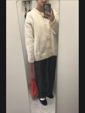 「秋」｜「アイテム（バレエシューズ）」を使った、uさん（レディース・153cm）の秋コーディネート