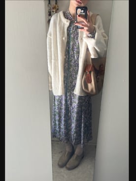 「JOURNAL STANDARD relume（ジャーナルスタンダード　レリューム）のアイテム（ワンピース/ドレス）」を使った、uさん（レディース・153cm）の冬コーディネート