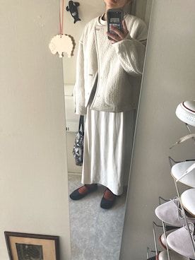 「ミナペルホネン」｜「アイテム（ジャケット/アウター）」を使った、uさん（レディース・152cm）の春コーディネート