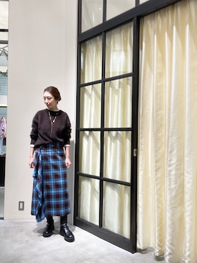 「スタッフコーデ」｜「アイテム（アクセサリー）」を使った、wgmatsuさん（レディース・165cm）の冬コーディネート