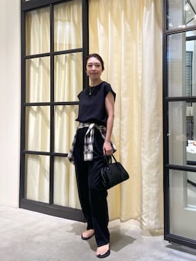 「Whim Gazette（ウィムガゼット）の【Hoaw.】コインネックレス 925SV（ネックレス、シルバー系）」を使った、wgmatsuさん（レディース・165cm）の夏コーディネート