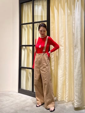 「Whim Gazette（ウィムガゼット）の【Hoaw.】オーバルコードネックレス（ネックレス、シルバー系）」を使った、wgmatsuさん（レディース・165cm）の春コーディネート