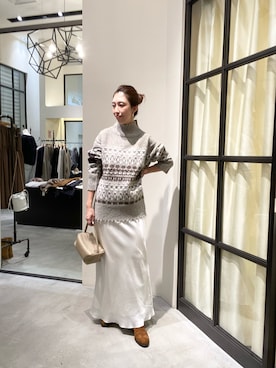 「スタッフコーデ」｜「アイテム（アクセサリー）」を使った、wgmatsuさん（レディース・165cm）の冬コーディネート