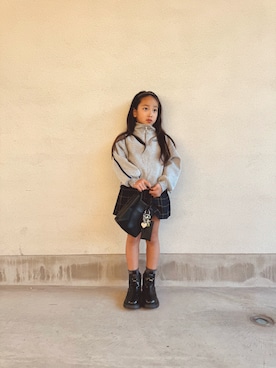 「アイテム（スカート）」を使った、ぜんすーさん（キッズ・125cm）の冬コーディネート