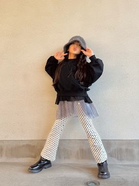 「アイテム（トップス）」を使った、ぜんすーさん（キッズ・125cm）の冬コーディネート