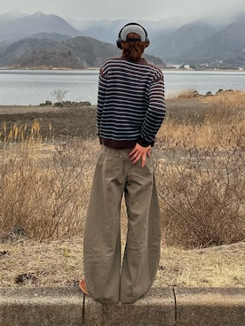 「ASICS（アシックス）のアイテム」を使った、haruさん（メンズ・187cm）の冬コーディネート