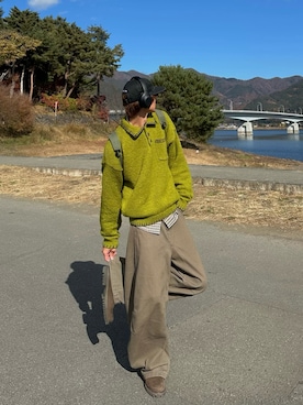 「アイテム（帽子）」を使った、haruさん（メンズ・187cm）の秋コーディネート