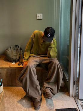 「アイテム（帽子）」を使った、haruさん（メンズ・187cm）の秋コーディネート