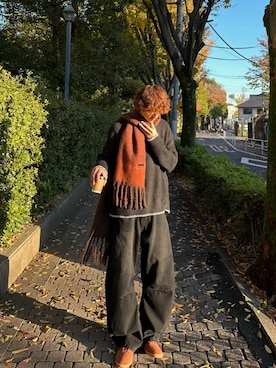 「ASICS（アシックス）のアイテム」を使った、haruさん（メンズ・187cm）の冬コーディネート