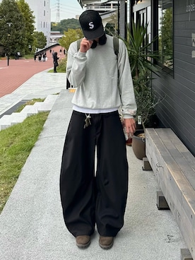 「アイテム（帽子）」を使った、haruさん（メンズ・187cm）の秋コーディネート