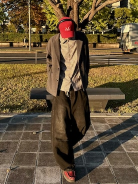 「アイテム（テーラードジャケット）」を使った、haruさん（メンズ・187cm）の秋コーディネート