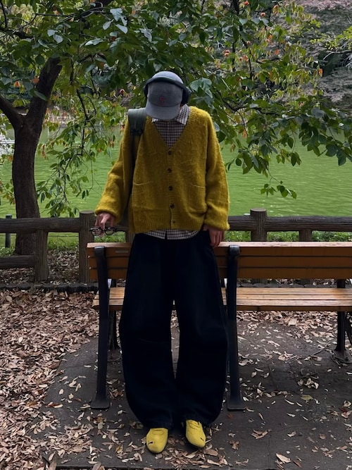 Shaggy Knit Cropped Cardigan - シャギーニットクロップド