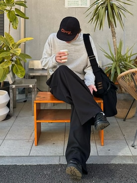 「FRED PERRY（フレッドペリー）のアイテム」を使った、haruさん（メンズ・187cm）の冬コーディネート