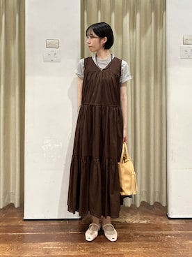 「FORK&SPOON（フォークアンドスプーン）のアイテム」を使った、たかしなさん（レディース・162cm）の夏コーディネート