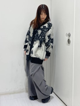 「PAGEBOY（ページボーイ）のプラットチャンキースニーカー【3サイズ展開・軽量】（スニーカー、ブラック系）」を使った、静。さん（レディース・154cm）の秋コーディネート