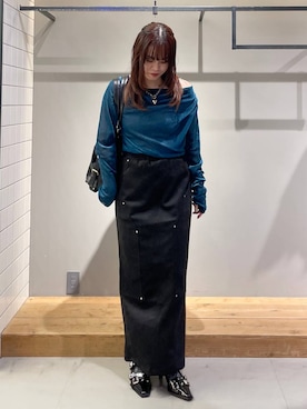 「PAGEBOY（ページボーイ）のハートマンテルネックレス3（ネックレス）」を使った、静。さん（レディース・154cm）の秋コーディネート