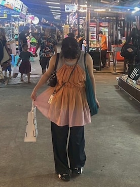 「COACH（コーチ）のアイテム」を使った、さつきさん（レディース・160cm）の夏コーディネート