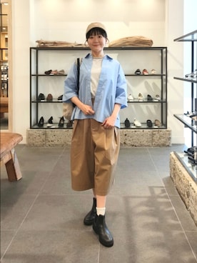 「アイテム（バックパック/リュック）」を使った、ゆかこさん（レディース・151cm）の夏コーディネート