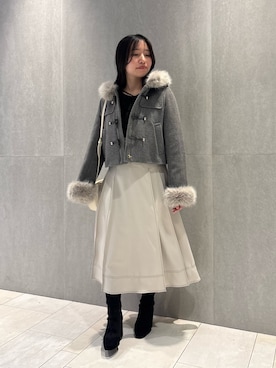 「アイテム（ダッフルコート）」を使った、takeuchiさん（レディース・151cm）の秋コーディネート