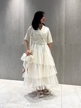 「JILL by JILL STUART（ジルバイジルスチュアート）のアイテム（ワンピース）」を使った、takeuchiさん（レディース・151cm）の夏コーディネート