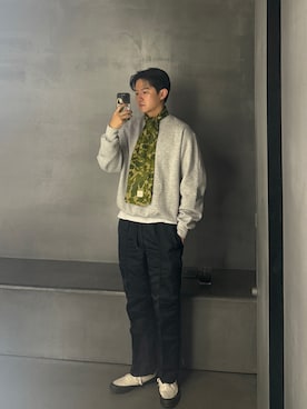 「アイテム（スウェット）」を使った、xotiredさん（メンズ・178cm・30代）の冬コーディネート