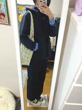 「Lee（リー）のアイテム（パンツ）」を使った、たろうさん（レディース・163cm）の冬コーディネート