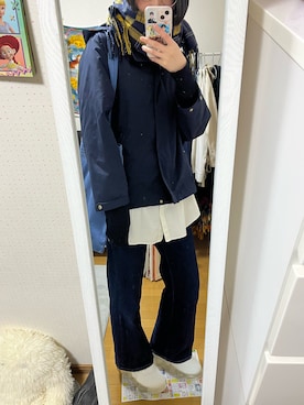 「アイテム（スニーカー）」を使った、たろうさん（レディース・163cm・30代）の冬コーディネート