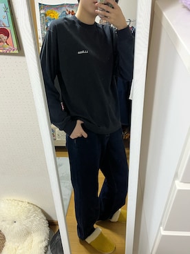 「アイテム（Tシャツ/カットソー）」を使った、たろうさん（レディース・163cm・30代）の冬コーディネート