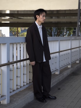 「アイテム（セットアップ）」を使った、PUBLIC TOKYO MENS さん（メンズ・168cm）の冬コーディネート