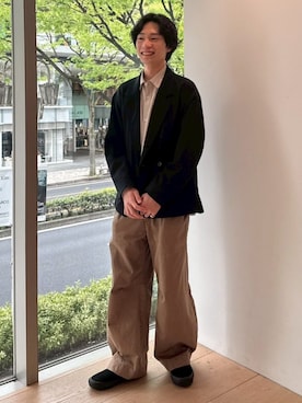 「アイテム（セットアップ）」を使った、PUBLIC TOKYO MENS さん（メンズ・171cm）の春コーディネート