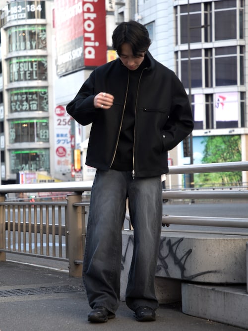 PUBLIC DENIM リラックスワイドヴィンテージライクデニムパンツ /日本