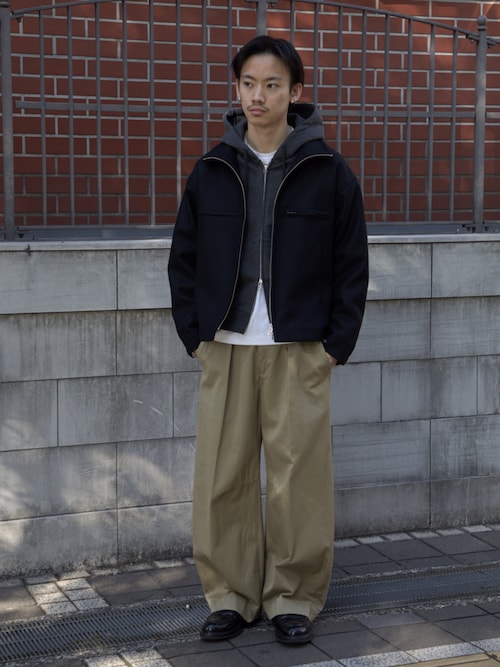 Super140s メルトンスタンドジップブルゾン（ブルゾン）｜PUBLIC TOKYO