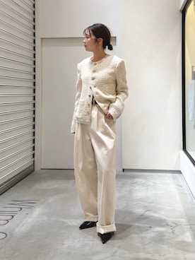 「アイテム（チョーカー）」を使った、whim_hirasakiさん（レディース・157cm）の冬コーディネート