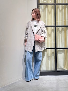 「THE PAUSE（ザ ポーズ）のアイテム（トップス）」を使った、whim_hirasakiさん（レディース・157cm）の春コーディネート