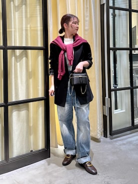 「THE PAUSE（ザ ポーズ）のアイテム」を使った、whim_hirasakiさん（レディース・157cm）の冬コーディネート