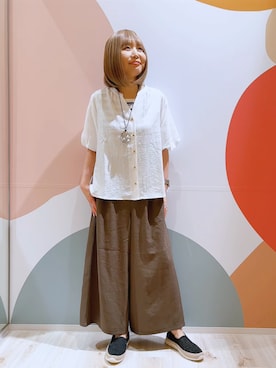 長男さん(レディース・158cm)の夏コーディネート