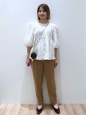 「アイテム（チャーム、ブラウン系）」を使った、suzukaさん（レディース・155cm）の夏コーディネート