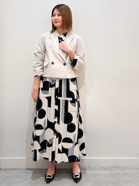 「オフィスカジュアル」｜「アイテム（ワンピース）」を使った、suzukaさん（レディース・155cm）の春コーディネート