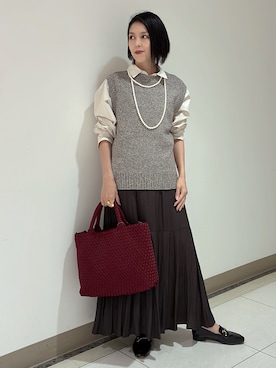 「UNTITLED（アンタイトル）のアイテム（スカート）」を使った、環さん（レディース・158cm）の秋コーディネート