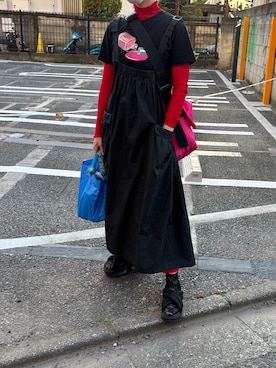 「アイテム（メッセンジャーバッグ）」を使った、nyamnyam793nさん（レディース・162cm）の春コーディネート