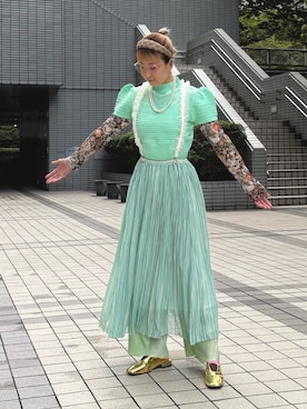 「アイテム（ファッション雑貨、ホワイト系）」を使った、nyamnyam793n さん（レディース・162cm）の秋コーディネート