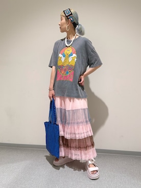 「HELLO.SANFRANCISCO（ハローサンフランシスコ）のアイテム」を使った、nyamnyam793n さん（レディース・162cm）の夏コーディネート