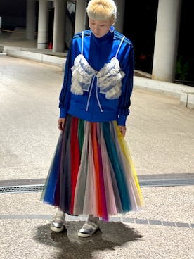 「チュールスカート」｜nyamnyam793nさん（レディース・162cm）の春コーディネート